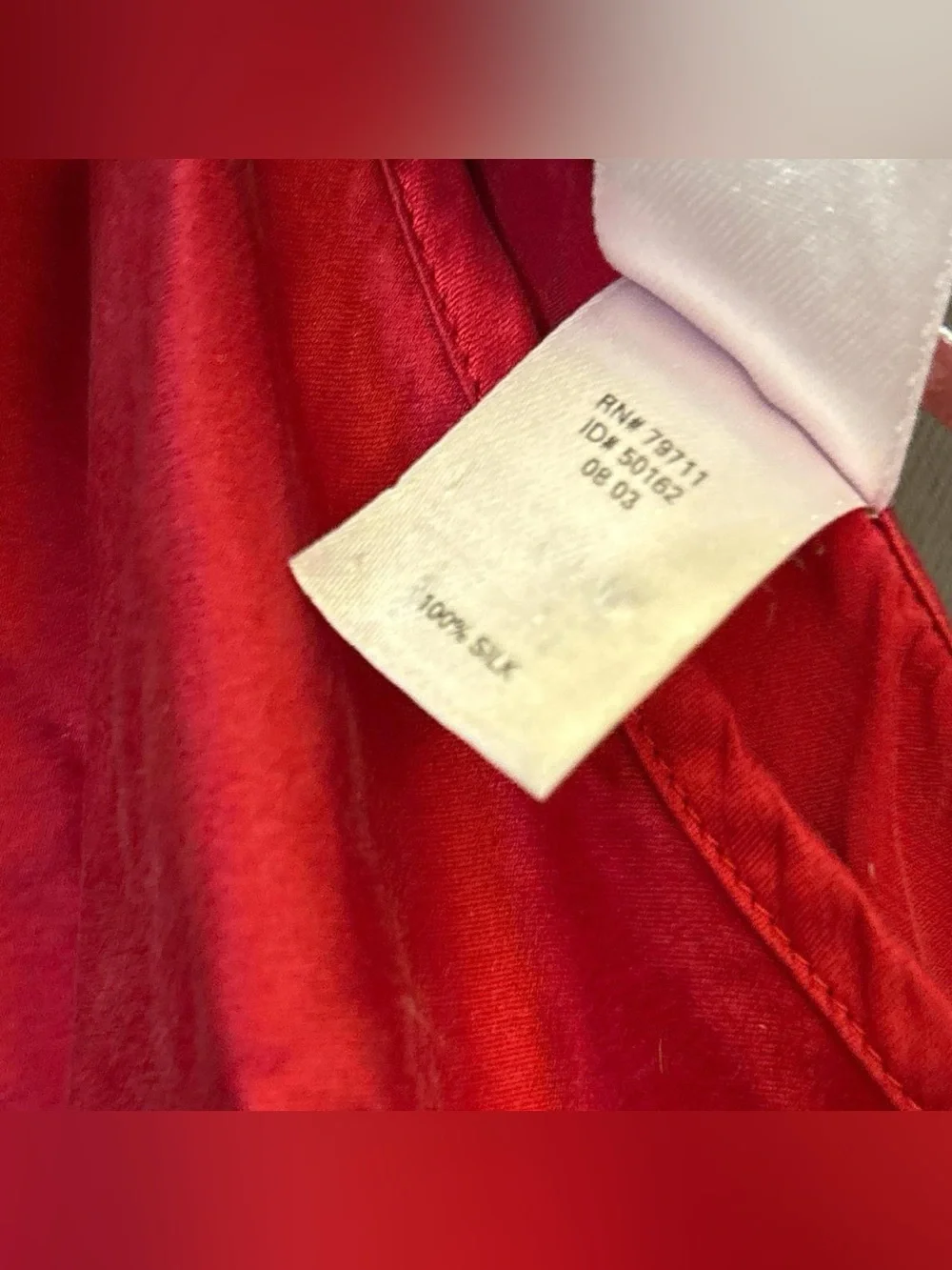 100% Silk Cherry Red Victoria’s Secret Slip Dress Circa 2003 Size Medium